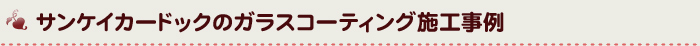 サンケイカードックのガラスコーティング施工事例